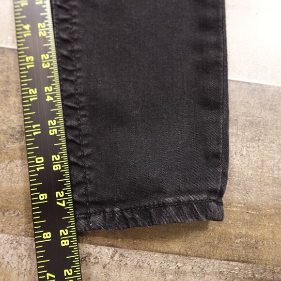 True Religion Halle Jeans Women’s 29 Black Mid Rise Super Skinny Denim - Picture 6 of 14